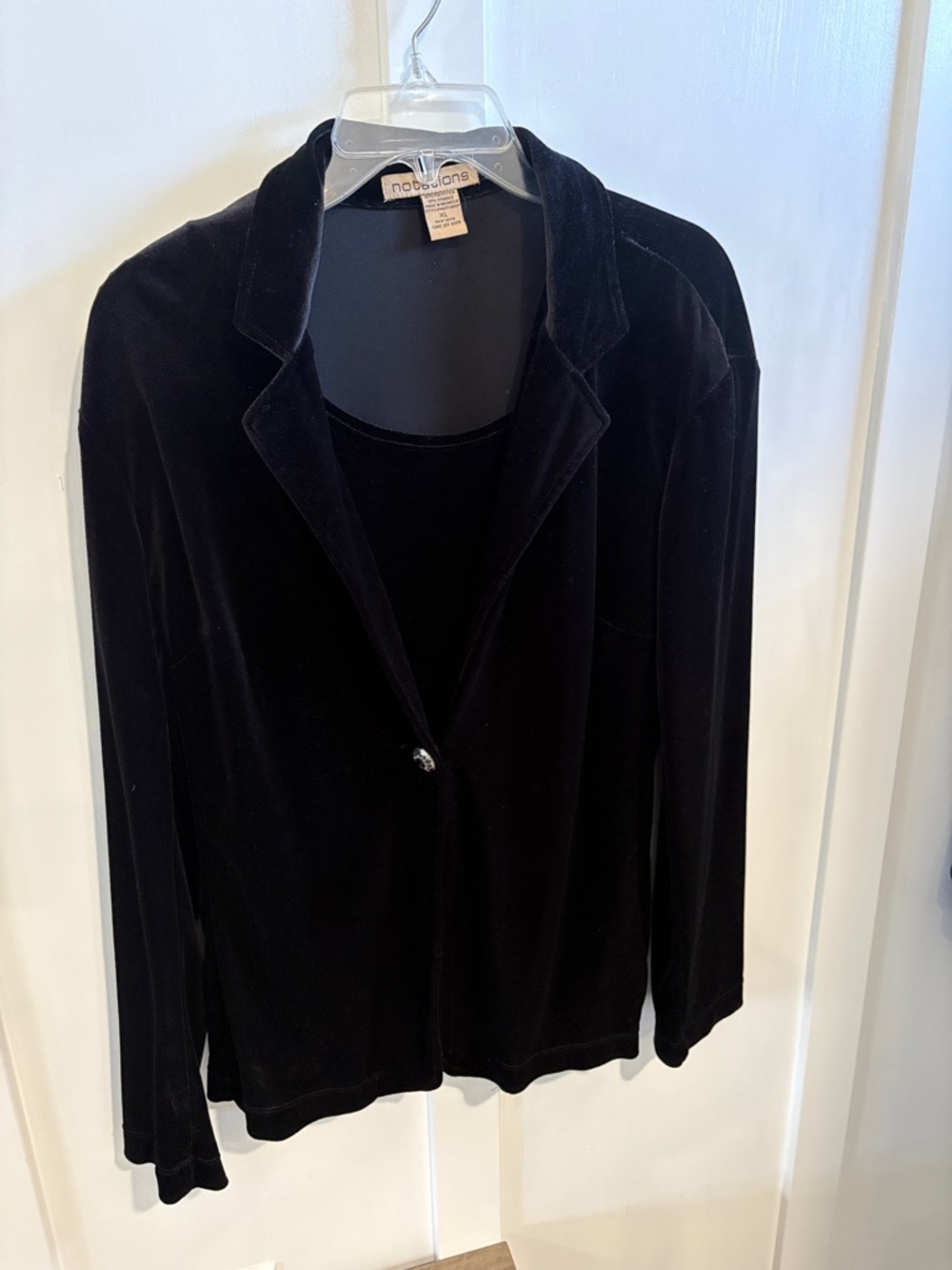 Notations Black Velvet Top